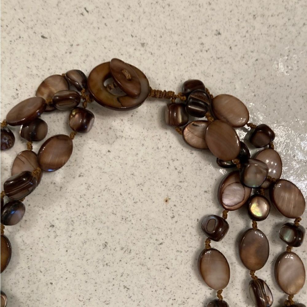 Natural Stone Multi Strand Necklace - Picture 6 of 11